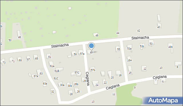 Skoczów, Stalmacha, 57, mapa Skoczów