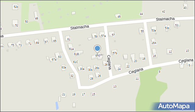 Skoczów, Stalmacha, 57C, mapa Skoczów