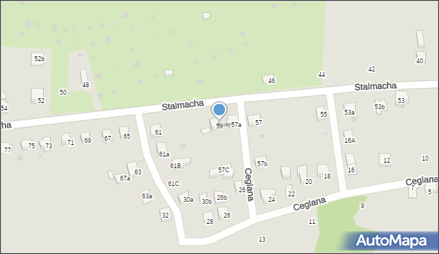 Skoczów, Stalmacha, 59, mapa Skoczów