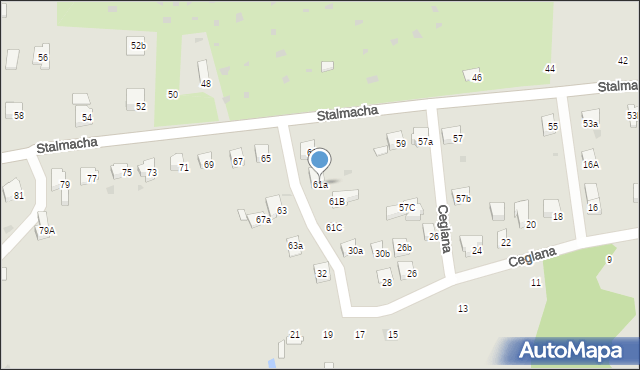 Skoczów, Stalmacha, 61a, mapa Skoczów