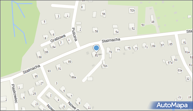 Skoczów, Stalmacha, 81, mapa Skoczów