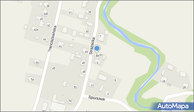 Skołoszów, Strażacka, 9A, mapa Skołoszów