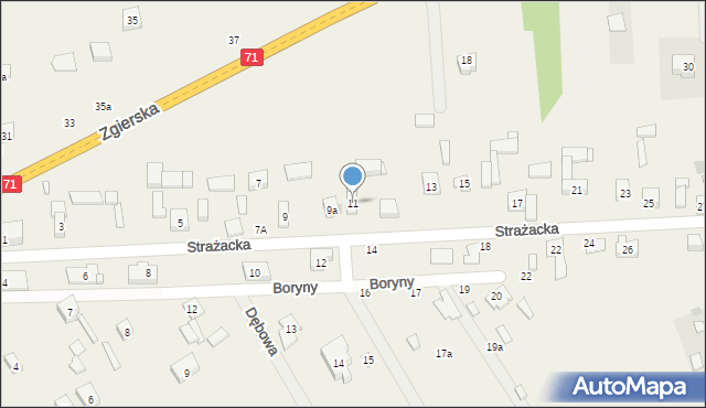 Skotniki, Strażacka, 11, mapa Skotniki