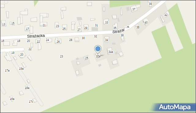 Skotniki, Strażacka, 32a, mapa Skotniki