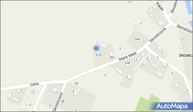 Skrzelczyce, Stara Wieś, 7, mapa Skrzelczyce