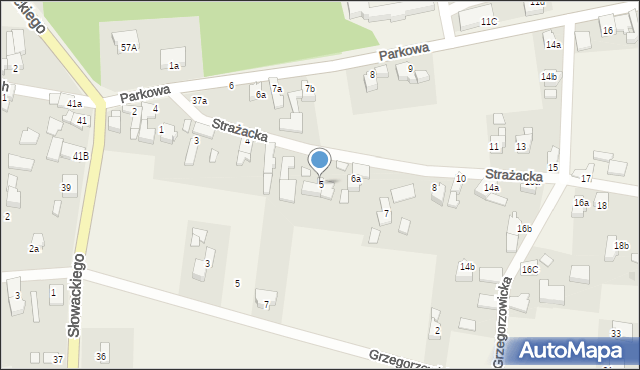 Sławików, Strażacka, 5, mapa Sławików