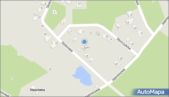 Sławków, Stokrotek, 13, mapa Sławków