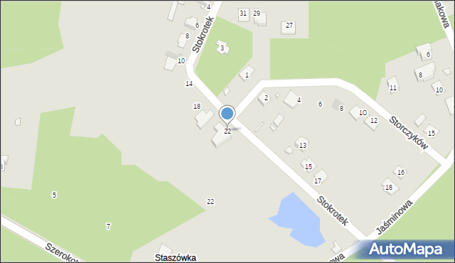 Sławków, Stokrotek, 22, mapa Sławków