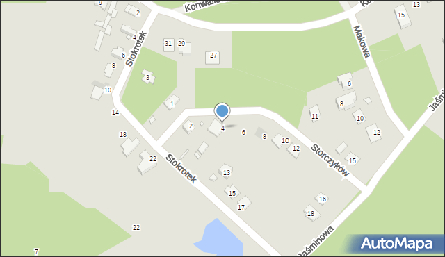 Sławków, Storczyków, 4, mapa Sławków