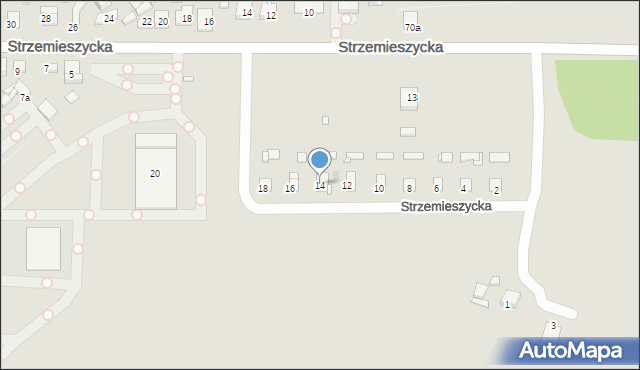 Sławków, Strzemieszycka, 14, mapa Sławków