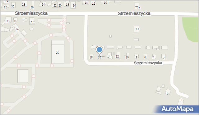 Sławków, Strzemieszycka, 16, mapa Sławków