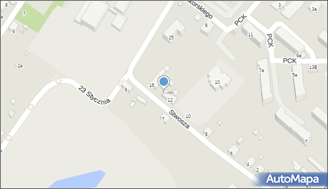 Sławków, Stwosza Wita, 14, mapa Sławków