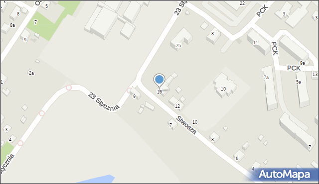 Sławków, Stwosza Wita, 16, mapa Sławków