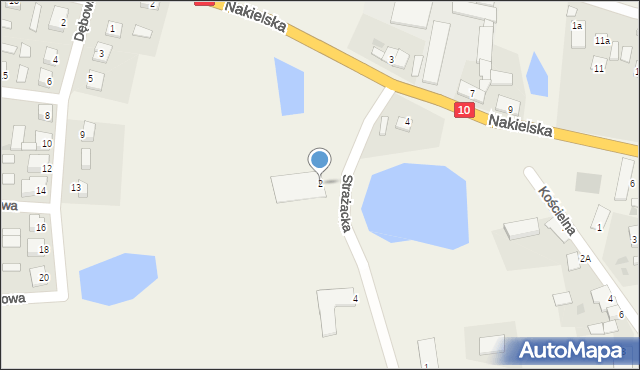 Ślesin, Strażacka, 2, mapa Ślesin