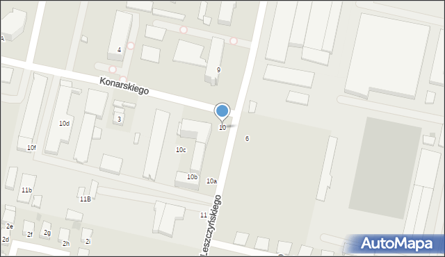 Słupsk, Stanisława Leszczyńskiego, 10, mapa Słupska