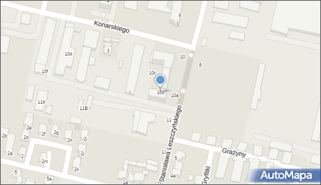 Słupsk, Stanisława Leszczyńskiego, 10b, mapa Słupska