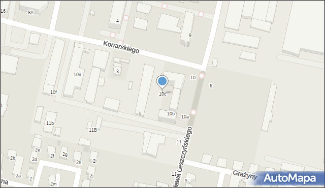 Słupsk, Stanisława Leszczyńskiego, 10c, mapa Słupska