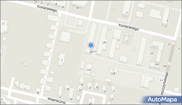 Słupsk, Stanisława Leszczyńskiego, 10f, mapa Słupska