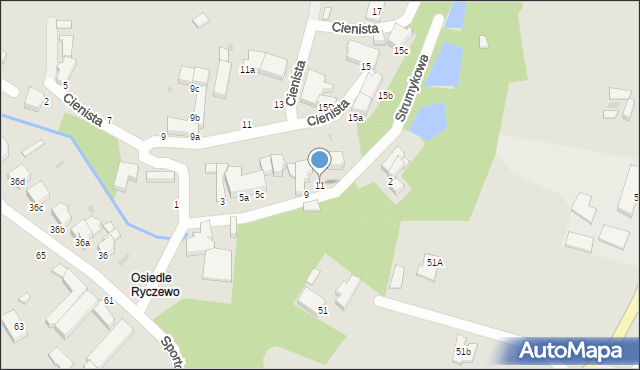 Słupsk, Strumykowa, 11, mapa Słupska