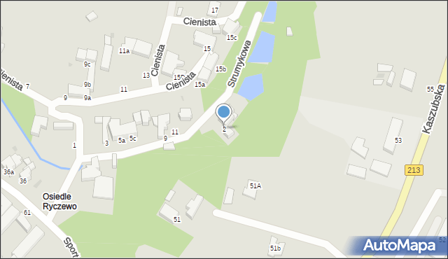 Słupsk, Strumykowa, 2, mapa Słupska