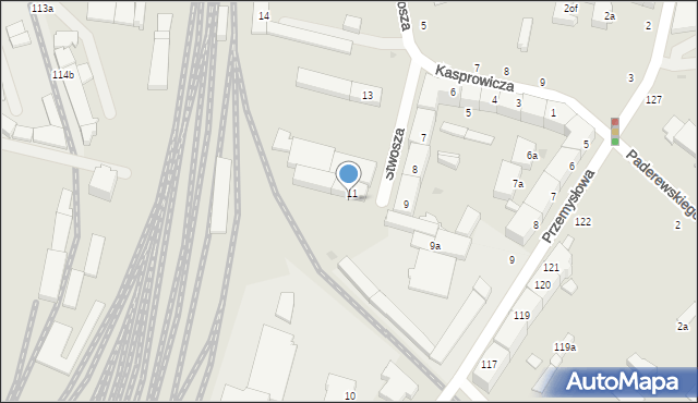 Słupsk, Stwosza Wita, 11a, mapa Słupska
