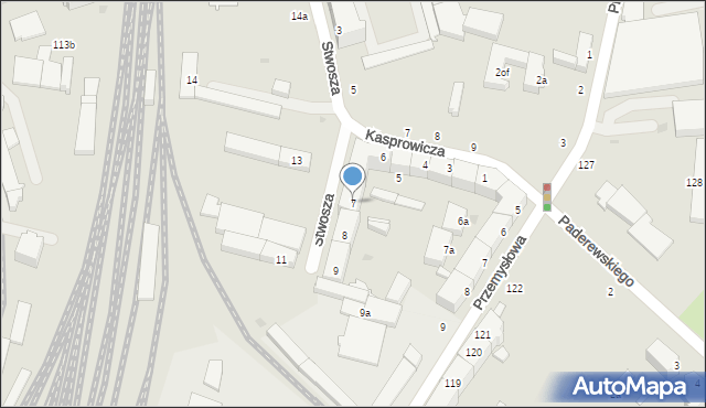 Słupsk, Stwosza Wita, 7, mapa Słupska