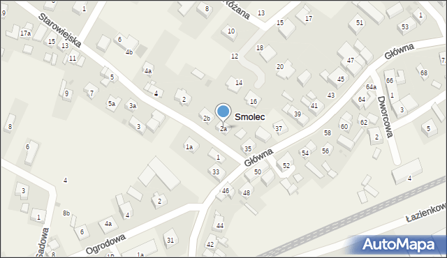 Smolec, Starowiejska, 2a, mapa Smolec