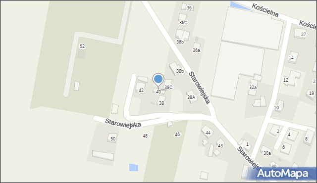 Smolec, Starowiejska, 40, mapa Smolec