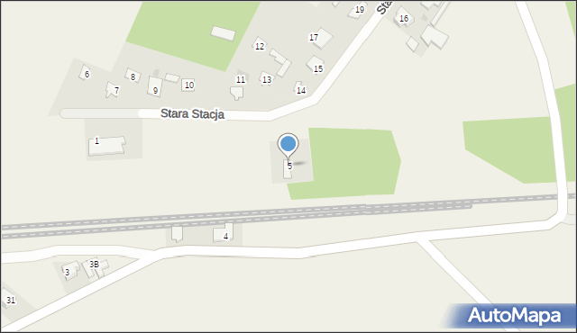 Śniadowo, Stara Stacja, 5, mapa Śniadowo