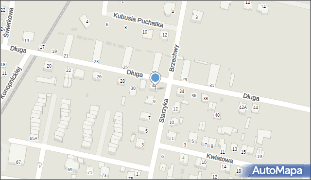 Sochaczew, Starzyka Władysława, mjr., 11, mapa Sochaczew