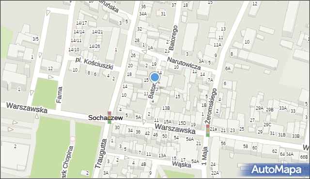 Sochaczew, Stefana Batorego, 10, mapa Sochaczew