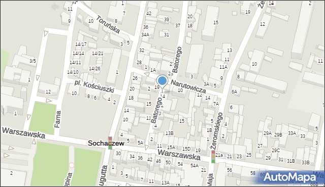Sochaczew, Stefana Batorego, 3, mapa Sochaczew
