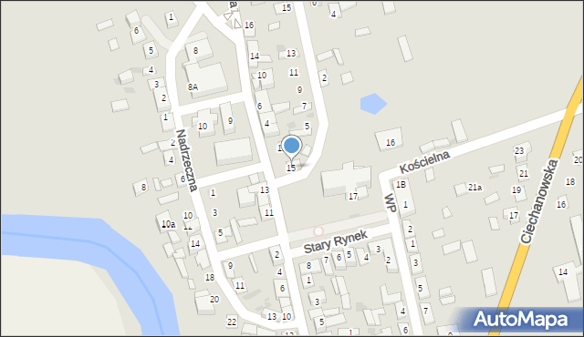 Sochocin, Stary Rynek, 15, mapa Sochocin