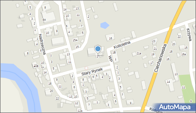 Sochocin, Stary Rynek, 17, mapa Sochocin