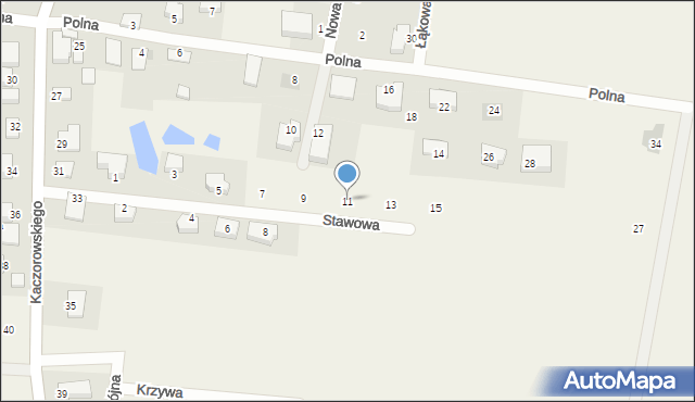 Sochonie, Stawowa, 11, mapa Sochonie