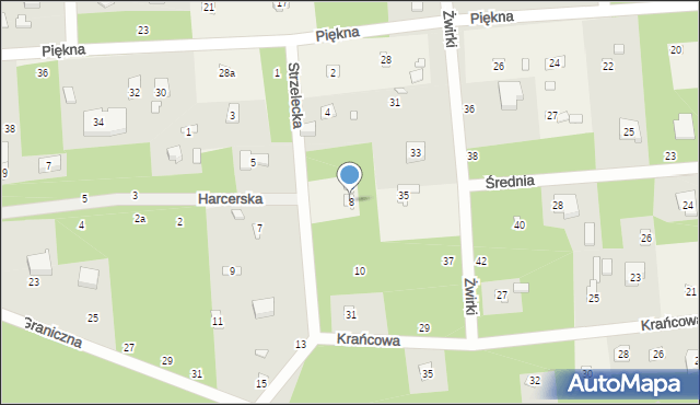 Sokolniki-Las, Strzelecka, 8, mapa Sokolniki-Las