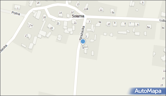 Solarnia, Strażacka, 4, mapa Solarnia