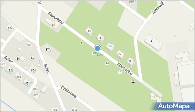 Solec, Starodębu, 12, mapa Solec
