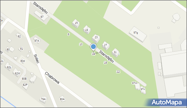Solec, Starodębu, 14, mapa Solec