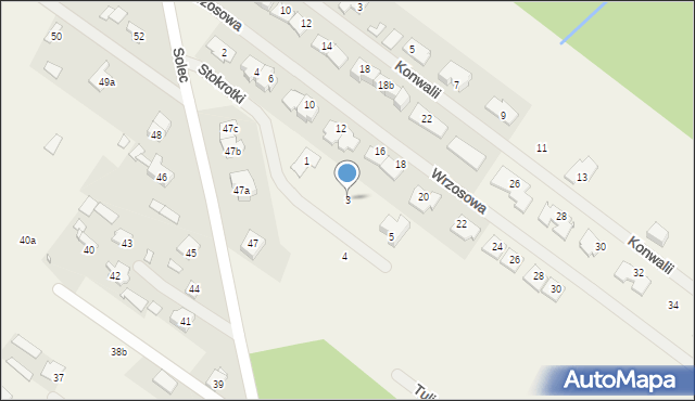 Solec, Stokrotki, 3, mapa Solec