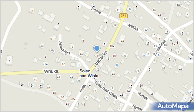 Solec nad Wisłą, Strażacka, 3, mapa Solec nad Wisłą