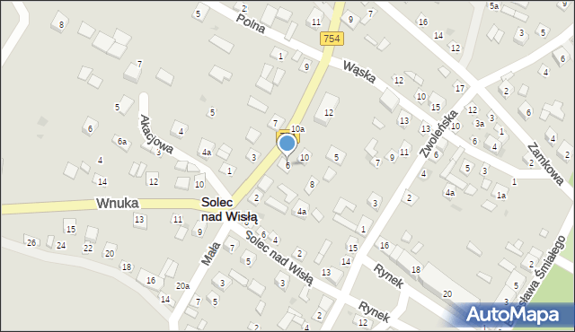 Solec nad Wisłą, Strażacka, 6, mapa Solec nad Wisłą