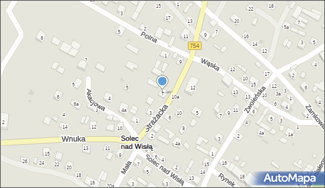 Solec nad Wisłą, Strażacka, 7, mapa Solec nad Wisłą