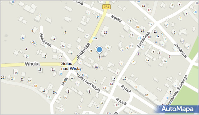 Solec nad Wisłą, Strażacka, 8, mapa Solec nad Wisłą