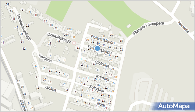 Sosnowiec, Stoksika Andrzeja, 12, mapa Sosnowca