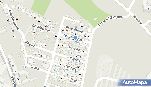 Sosnowiec, Stoksika Andrzeja, 16, mapa Sosnowca