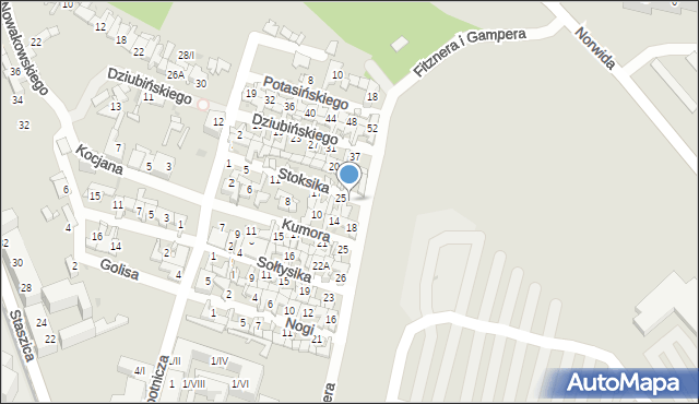 Sosnowiec, Stoksika Andrzeja, 27, mapa Sosnowca