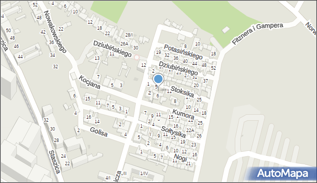 Sosnowiec, Stoksika Andrzeja, 7, mapa Sosnowca