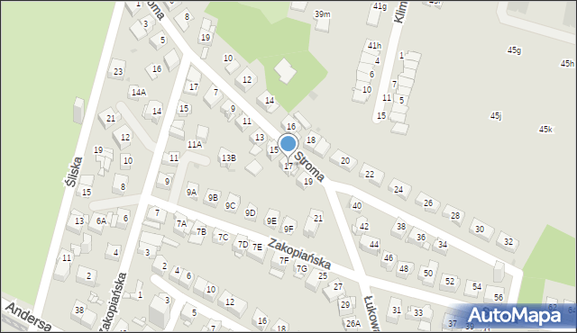 Sosnowiec, Stroma, 17, mapa Sosnowca