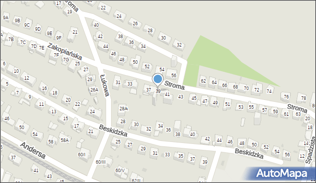 Sosnowiec, Stroma, 39, mapa Sosnowca